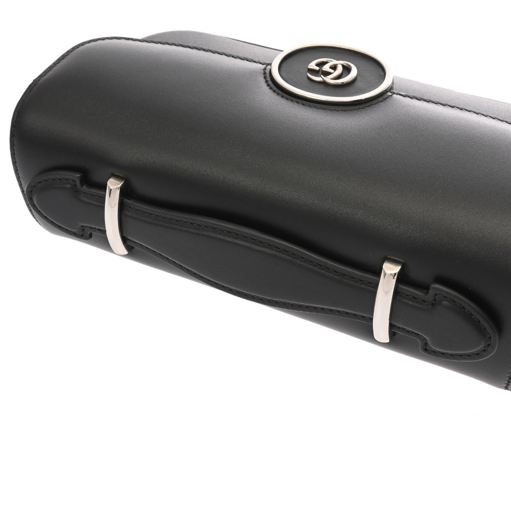 Gucci Bag GG Double Black Shoulder Leather - Picture 3 of 10